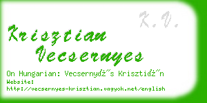 krisztian vecsernyes business card